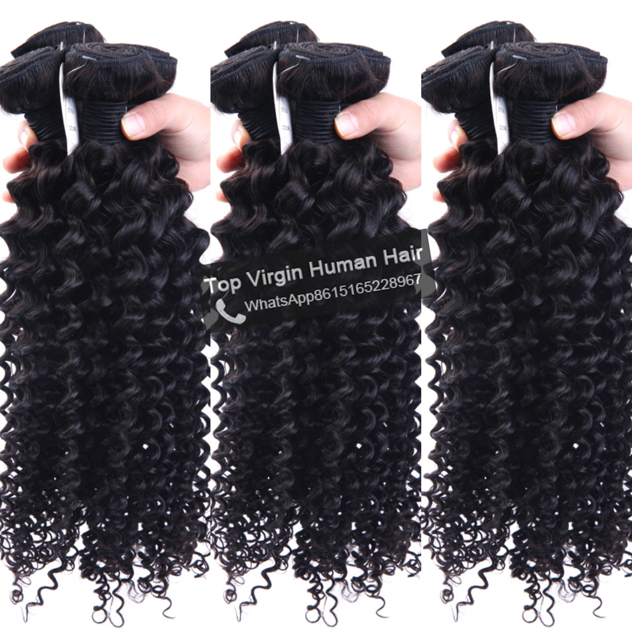 Deep Curly Human Hair Bundles Virgin Hair Weave Ladyhairstyle